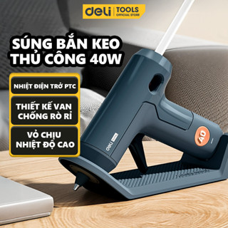 Súng Bắn Keo Deli Chính Hãng Công Suất Lớn 40W - Phiên bản mới - Thiết Kế Cải Tiến Kèm Đế - HT6640