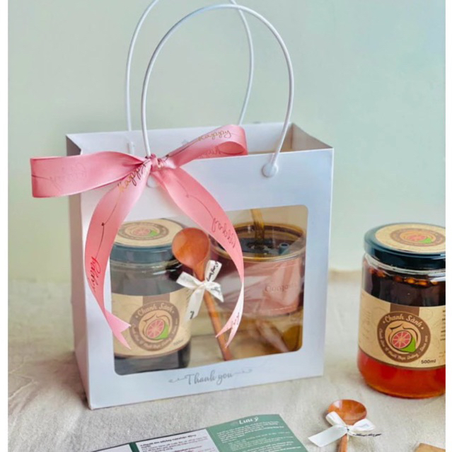 (HỎA TỐC) Set Quà Chanh Sành Kèm Cốc Thủy Tinh và Thiệp Xinh Xắn (Quà 20/11, Quà 20/10, Quà 8/3, Quà tết)