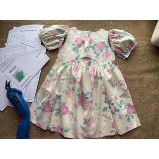 RG248_Rập giấy may đầm kiểu bé gái