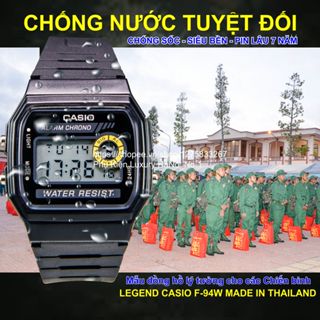 Đồng Hồ Nam Casio F-94W8 .c., Made In Thailand, Chống Nước, Siêu Bền, Pin Lâu