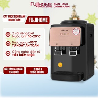 Cây nước nóng lạnh để bàn mini Nhập Khẩu Fujihome WD03E, máy nước uống nóng lạnh 2 vòi tiết kiệm điện chính hãng
