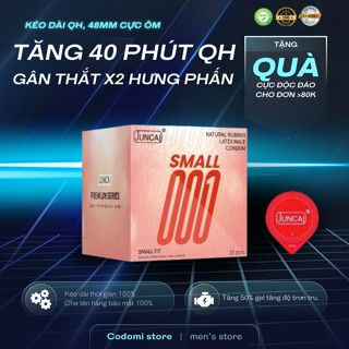 Bao cao su size nhỏ 48mm JUNCAI SMALL FIT size bé siêu mỏng nhiều gel kéo dài quan hệ