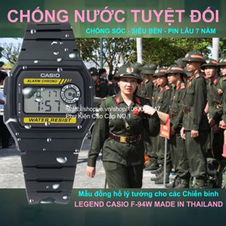 Đồng Hồ Nam Casio F-94W9 .d., Made In Thailand, Chống Nước, Siêu Bền, Pin Lâu 7 năm