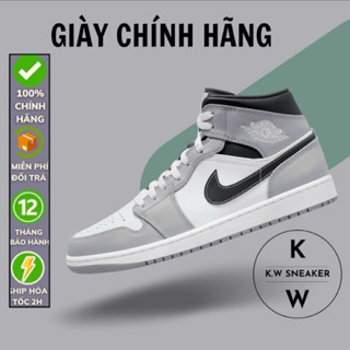 Giày Nike Air Jordan 1 Mid ‘Light Smoke Grey’ 554724-078