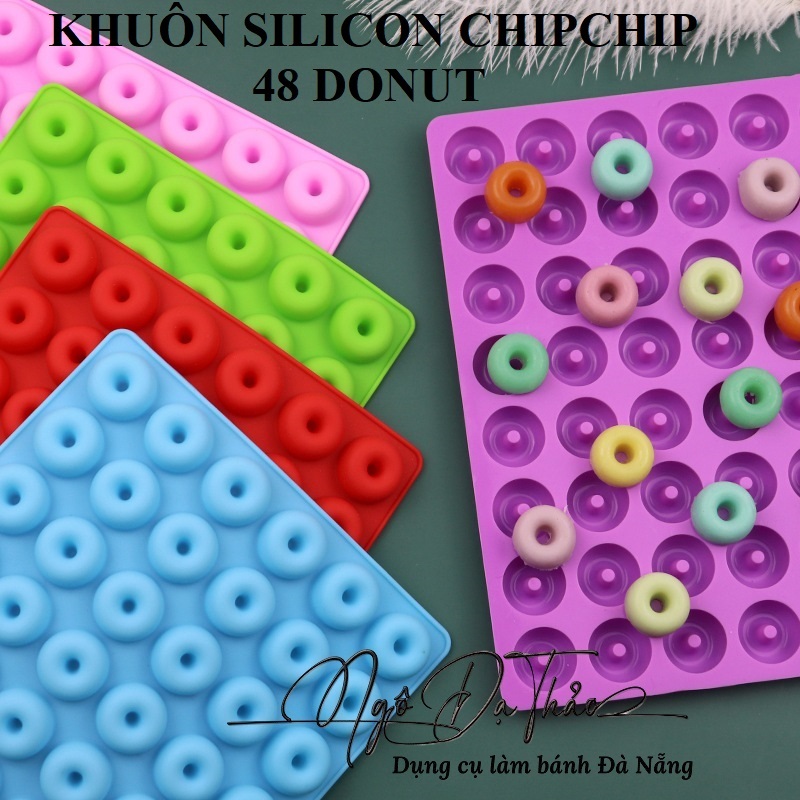 Khuôn sillicone kẹo dẻo / chipchip donut 48 ( DANANGBAKINGTOOL 2501.406 )
