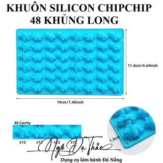 Khuôn sillicone kẹo dẻo / chipchip khủng long nhí 48 ( DANANGBAKINGTOOL 2501.402 )