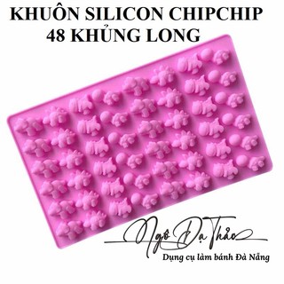 Khuôn sillicone kẹo dẻo / chipchip khủng long nhí 48 ( DANANGBAKINGTOOL 2501.402 )