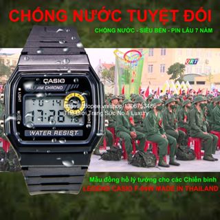 Đồng Hồ Nam Casio F-94W8 .c., Chống Nước Tuyệt Đối, Made In Thailand, Siêu Bền, Pin Lâu, Huyền Thoại, Chống Sốc
