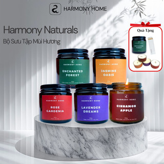  Nến Thơm Phòng Ngủ Thư Giãn  A  Harmony Home - Sáp Thực Vật Hương Thơm Thư Giãn Tự Nhiên 100g 