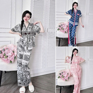 Bộ Pijama Lụa Latin Cao Cấp Sang Chảnh Xavia Chất Lụa Latin Hàng Loại 1 Siêu Mềm Mát Không Nhăn Áo Cộc Quần Dài P6