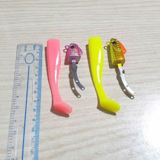 Mồi Câu Cá Chẻm Mồi Câu Lóc Mềm Dẻo Đầu Jig Xịn Lưỡi BKK Siêu Bén BigBass