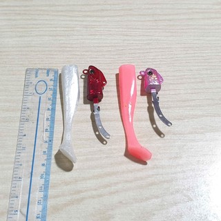 Mồi Câu Cá Chẻm Mồi Câu Lóc Mềm Dẻo Đầu Jig Xịn Lưỡi BKK Siêu Bén BigBass