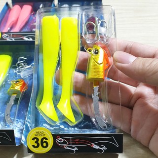 Mồi Câu Cá Chẻm Mồi Câu Lóc Mềm Dẻo Đầu Jig Xịn Lưỡi BKK Siêu Bén BigBass
