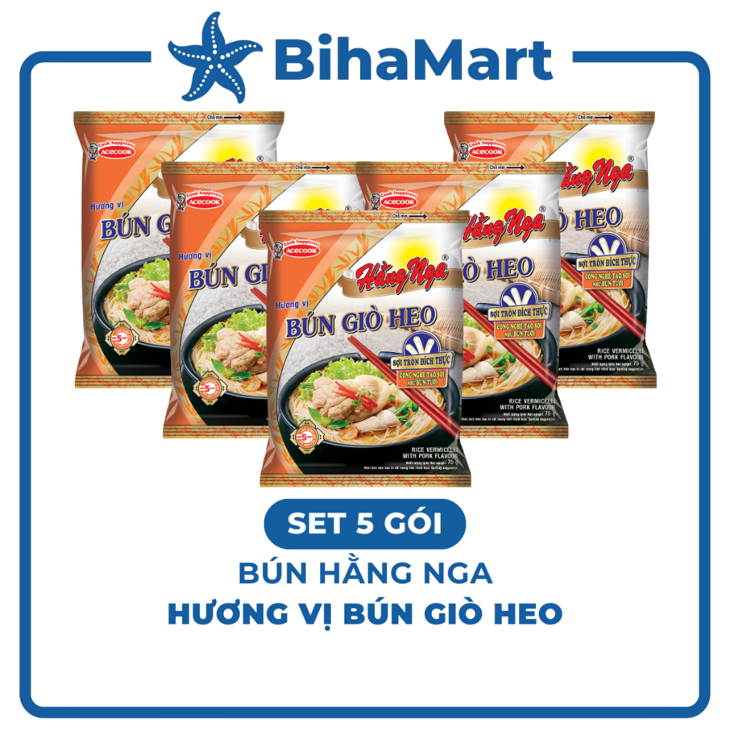 [SET5GÓI]-ACECOOK - Bún giò heo Hằng Nga, Hằng Nga Bún giò heo, Bún Hằng Nga hương vị Bún giò heo, B