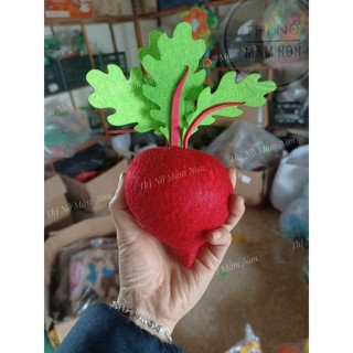Củ dền đỏ vải nỉ đồ dùng đồ chơi mầm non