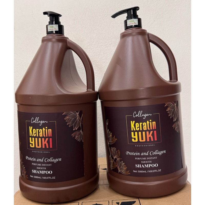 Dầu can 5L karetin yuki  Dầu Gội đầu Collagen Keratin YUKI 5000ML | Giảm Rụng Tóc, Kích Mọc Tóc, Phụ