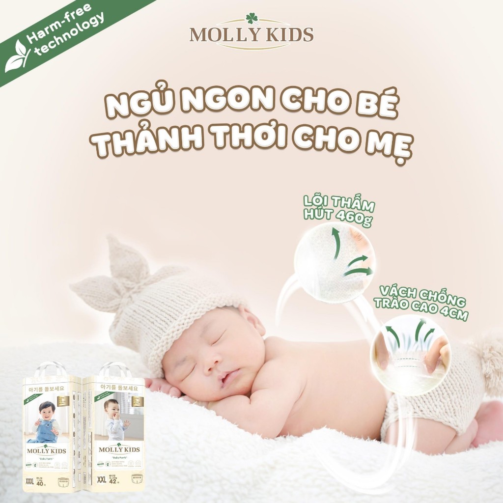 [ Combo 2 bịch ] Tã bỉm MOLLY KIDS HÀN QUỐC