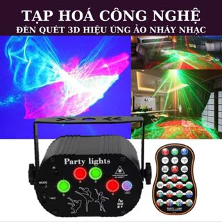 Đèn 5 mắt Laser quét 3D Cực Ảo, cảm biến theo nhạc trang trí sân khấu phòng Bay Phòng, karaoke, dj