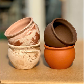 Chậu đất nung dáng bắp cải trồng sen đá, xương rồng