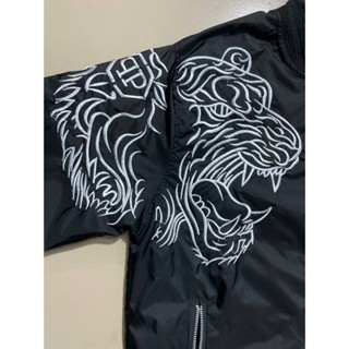 Áo khoác bomer Philip Plein thêu hổ trắng hai bên new 2025