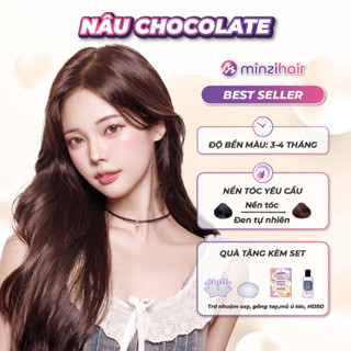 Thuốc Nhuộm Tóc Màu Nâu Socola, Nâu Chocolate không cần dùng thuốc tẩy tóc- Minzihair, Minzihair HCM