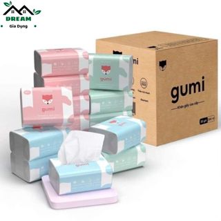 Thùng 30 gói khăn giấy rút Gumi 3 lớp 300 tờ dai trắng mịn Tiện Lợi