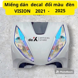 Miếng dán Film Decal đổi màu DEMI và XI NHAN VISION 2021 - 2025 chống trầy xước , đổi màu đèn cho xe vision 2021- 2024