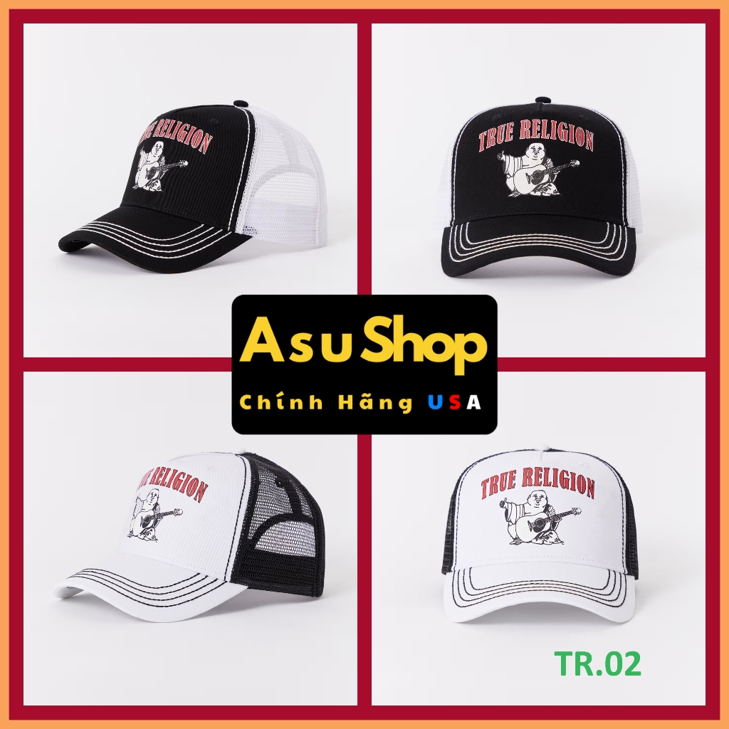 Chính hãng Mỹ -  TR.02 Nón nam True Religion ông địa Buddha Trucker Hat