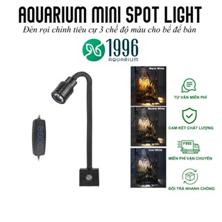 Đèn rọi spot light mini công suất 3W,  chỉnh tiêu cự, chỉnh độ sáng, 3 chế độ màu, cho bể thủy sinh