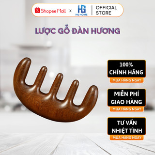 Lược Gỗ Đàn Hương Dưỡng Sinh Massage Da Đầu, Đả Thông Kinh Lạc Chuyên Dùng Cho Spa.