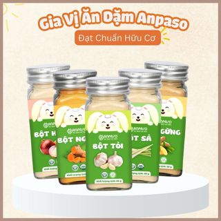 Gia vị ăn dặm Anpaso bột hàng bột tỏi hữu cơ cho bé ăn dặm từ 6 tháng tuổi
