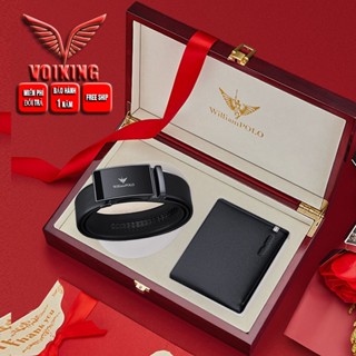  Combo ví thắt lưng hàng hiệu Williampolo Full túi xách + hộp gỗ cao cấp V138 