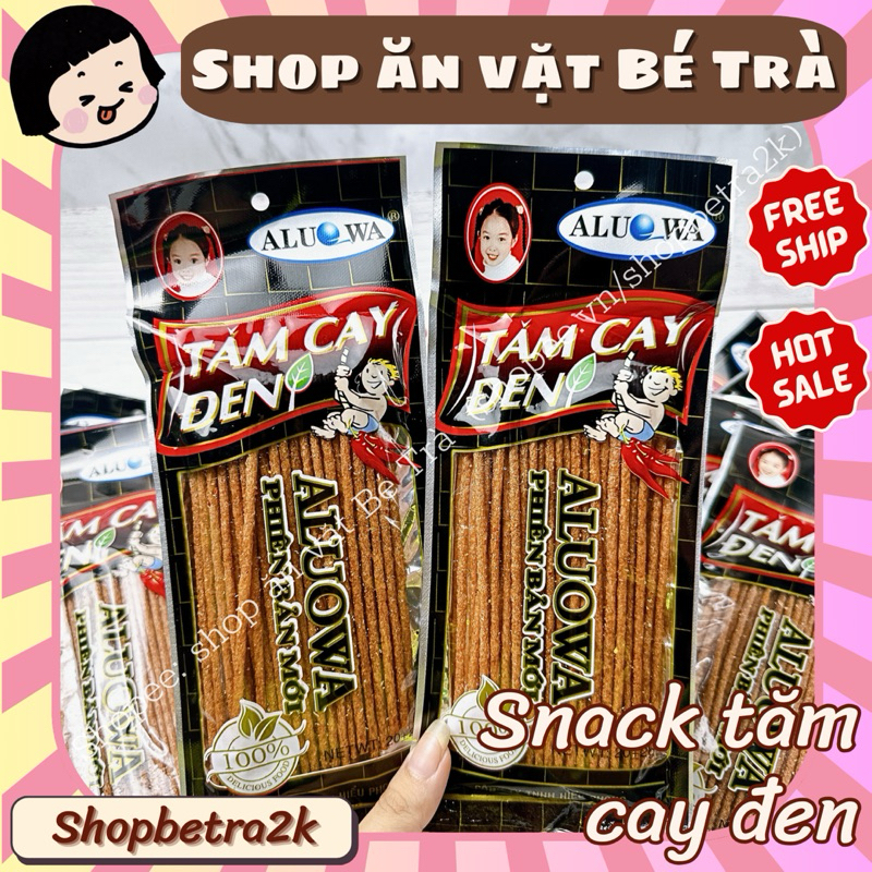 [Combo 10 GÓI] Tăm cay đen Aluowa, tăm que cay ăn vặt cổng trường
