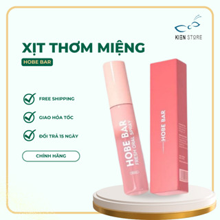 Xịt thơm miệng HOBEBAR 20ml thơm miệng hương đào loại bỏ vi khuẩn gây hôi miệng không chất bảo quản giữ mùi lâu