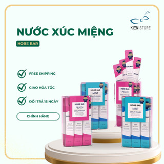 Nước Súc Miệng HOBEBAR Giúp Hơi Thở Thơm Mát Cải Thiện Sức Khỏe Răng Miệng Ngừa Sâu Răng - 20 gói 