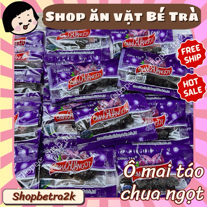 (Combo 20 gói) Ô mai Táo tẩm gia vị tuổi thơ, ô mai táo tẩm vị