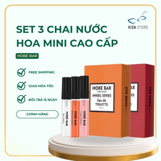 Set Quà Tặng 3 Chai Nước Hoa Mini Cao Cấp HOBEBAR Coco - Angel Series Tiện Lợi Hương Thơm Sang Trọng Quyến Rũ chai 5ml