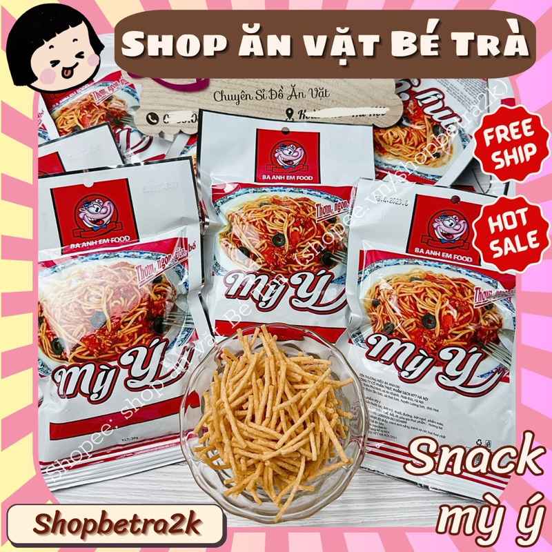 (Combo 10 gói) Snack mỳ ý giòn ngon, đồ ăn vặt