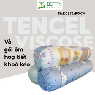 Vỏ Gối Ôm Betty Bedding Tencel Họa Tiết, Size 35x100cm