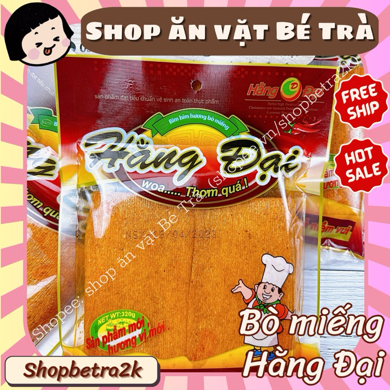 Bò miếng Hằng Đại cay cay, đồ ăn vặt giá rẻ (gói~40 miếng)