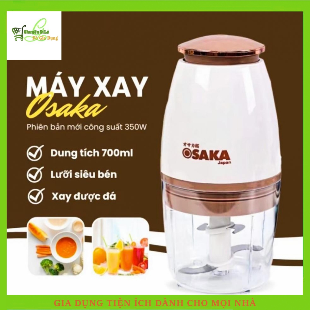 Máy Xay Đa Năng Osaka Nhật Bản - Máy Xay Sinh Tố,Thịt Cao Cấp-Lưỡi Dao Lớn Không Gỉ