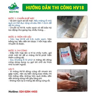 HV18 - XI MĂNG ĐÔNG CỨNG SIÊU NHANH