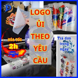 Logo in theo yêu cầu, tên bé, ủi balo, mác quần áo, sticker dán quần áo dễ dàng thao tác bằng bàn là cực đẹp