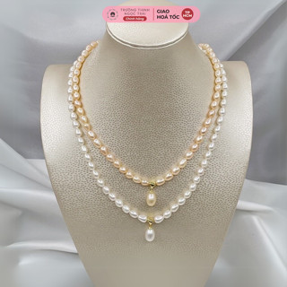  Dây Chuyền Ngọc Trai Bạc 925 Mặt Giọt Nước 6ly - NNT17 - Ngọc Trai Trường Thịnh 