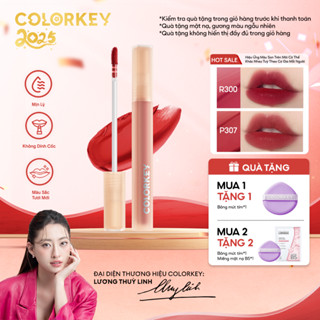 [SSSSxCOLORKEY] Son COLORKEY Watery Tint Không Dính Cốc Siêu Mịn Môi Nhiều Màu Sắc Thời Thượng 1.8g