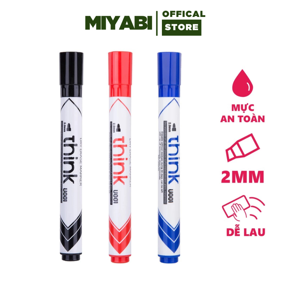 Bút Lông Bảng Deli Bút Dạ Viết Bảng Trắng Xóa Được Mực Xanh Đen Đỏ Loại To Nhỏ Tiện Dụng An Toàn Không Độc Hại