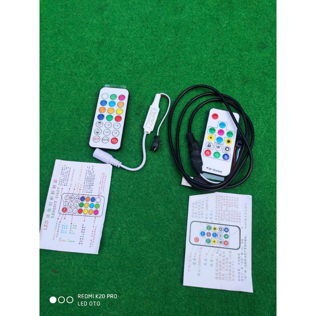 Dc5-24v Bộ Điều Khiển RF Mini Pixels Điều Khiển Từ Xa Không Dây Cho 3Pin RGB Dây Led 2812B 2811