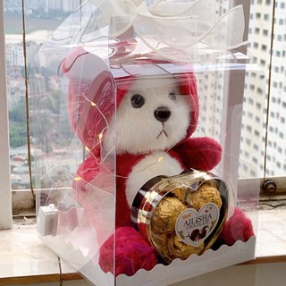 Hộp quà gấu ôm Socola tặng VALENTINE  sinh nhật 20/10, noel, set quà tặng người yêu, bạn bè, tặng bé các ngày lễ 8/3