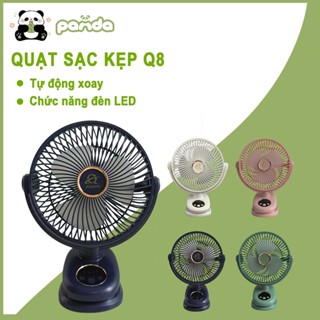 Quạt mini sạc điện 30000 MAH,Kẹp Tích Điện Quạt Có Đèn Led,Điều chỉnh tốc độ 5 tốc độ Hiển thị pin
