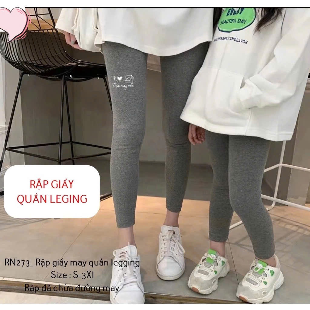 RN273_Rập giấy may quần legging nữ